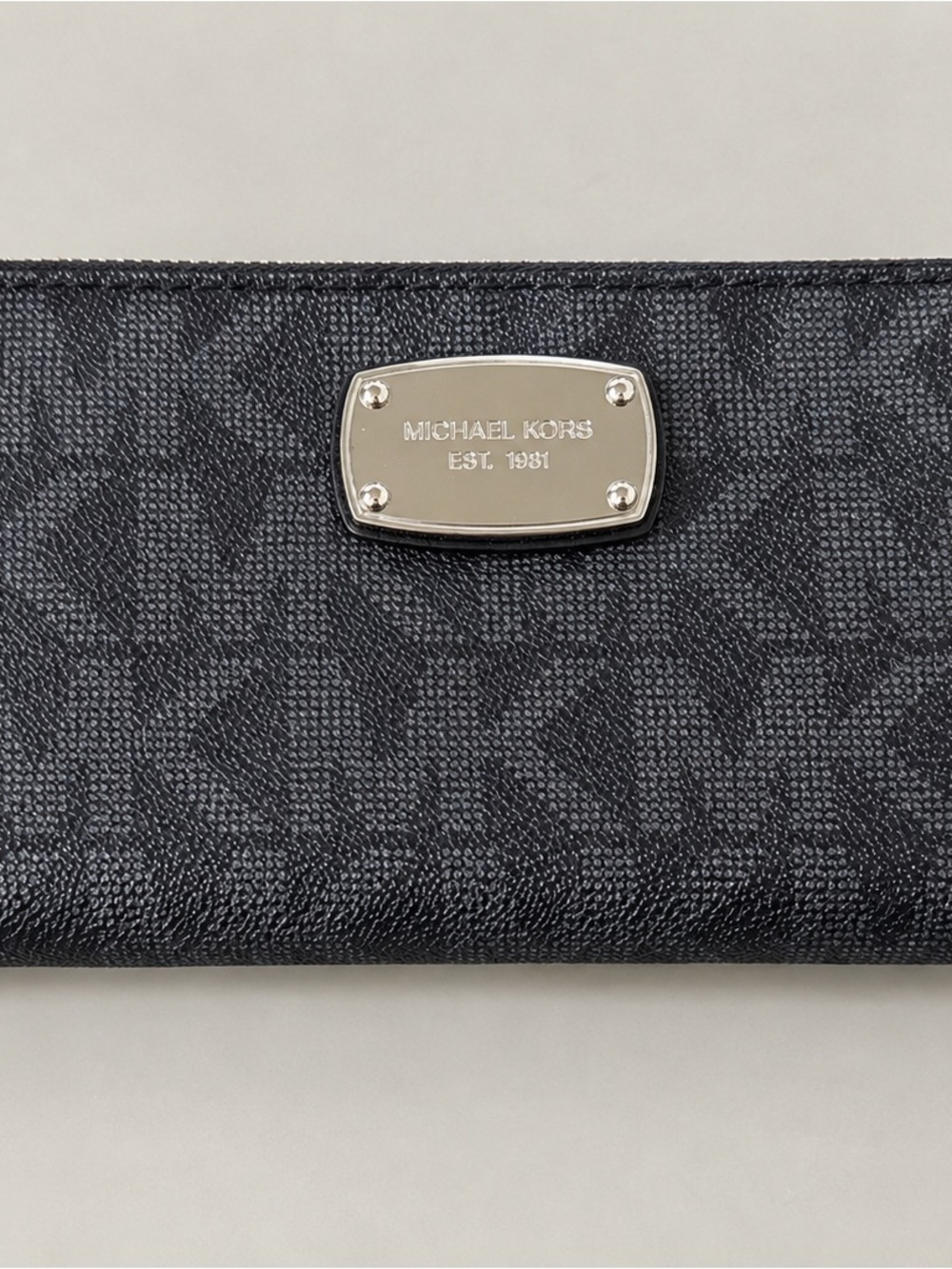 Michael Kors Black Signature Zip-Around Wallet